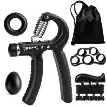 5-Piece Grip Strength Trainer Set – Adjustable Hand Gripper, Finger Exerciser, Grip Ring & Stress Ball