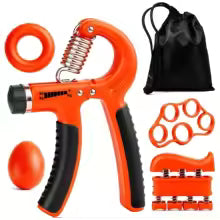 5-Piece Grip Strength Trainer Set – Adjustable Hand Gripper, Finger Exerciser, Grip Ring & Stress Ball
