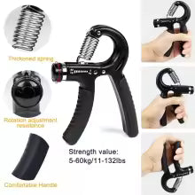 5-Piece Grip Strength Trainer Set – Adjustable Hand Gripper, Finger Exerciser, Grip Ring & Stress Ball