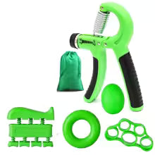 5-Piece Grip Strength Trainer Set – Adjustable Hand Gripper, Finger Exerciser, Grip Ring & Stress Ball